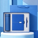 Notebook with metal pen and drink bottle