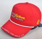 5 Panel red Cap with custom logo